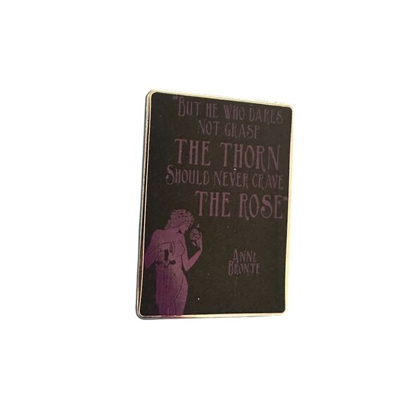 THORN AND ROSE Anne Bronte Enamel Pin NEW NWOT - Picture 3 of 5